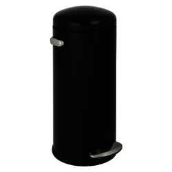 simplehuman Retro Round Pedal Bin, 30L Black